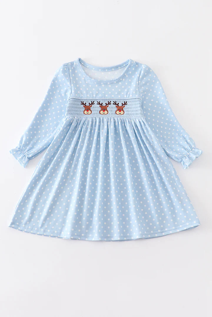Smocked Reindeer Dress