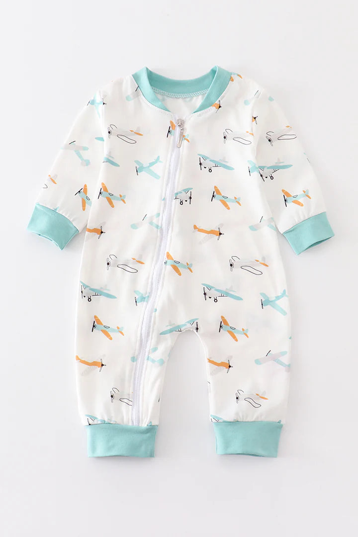 Airplane Zip-Up Romper