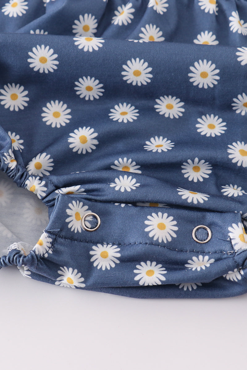 Navy Daisy Girls Bubble