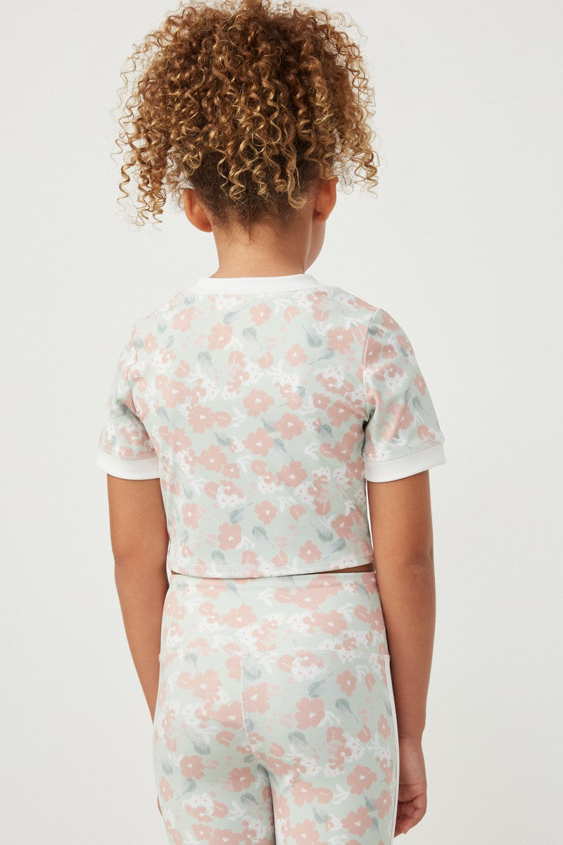 Contrast Banded Floral Active Top - That's So Darling
