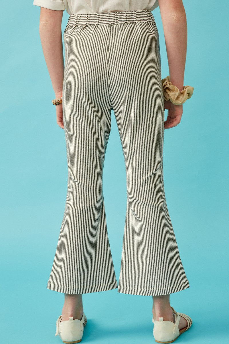 Stretch Pinstripe Flared Pants - That's So Darling