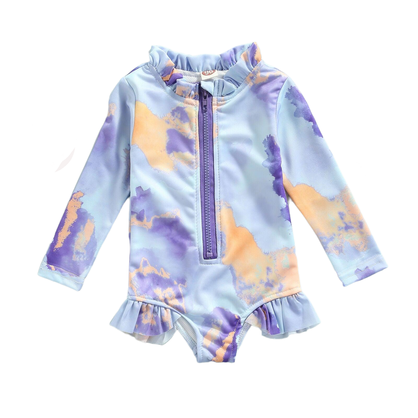 Ruffle Tie-Dye Long Sleeved Swimsuit - That's So Darling
