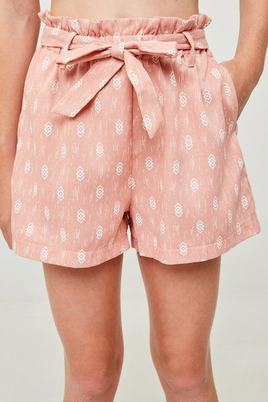 Printed Paperbag Tie Short - That's So Darling