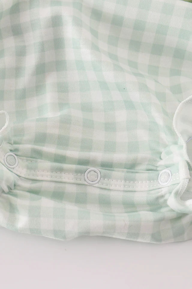 Farm Cow Embroidered Ruffle Bubble