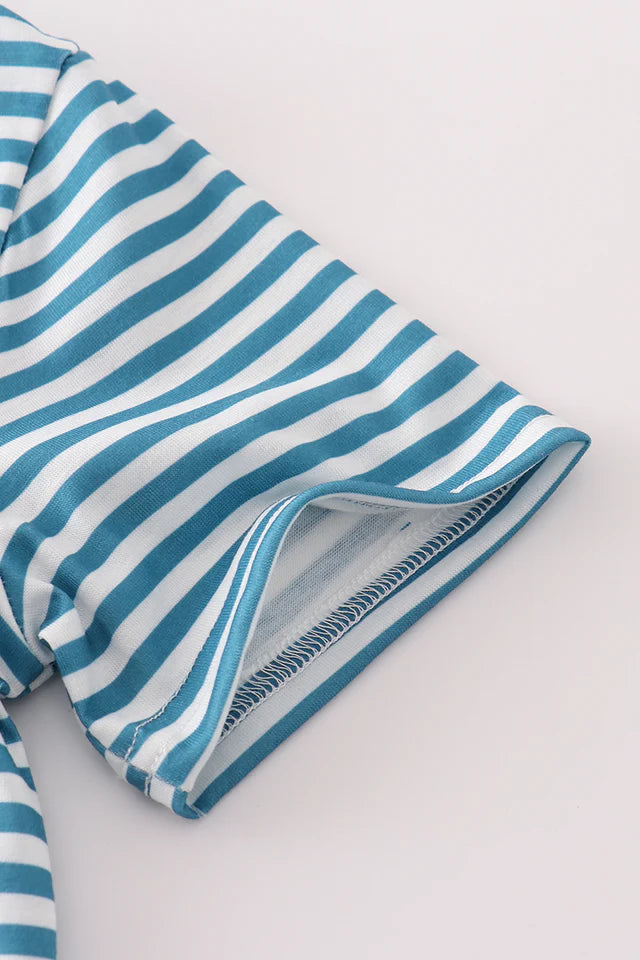 Striped Pocket Shirt and Shorts Set