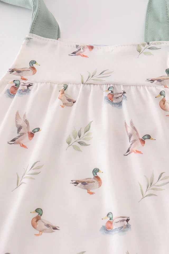 Green Duck Print Bubble