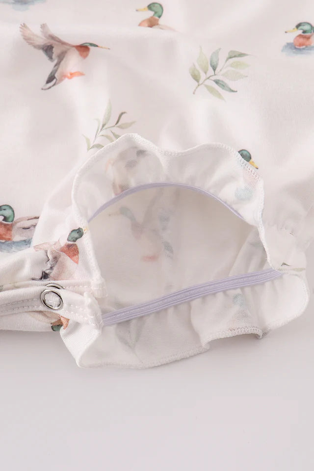 Green Duck Print Bubble