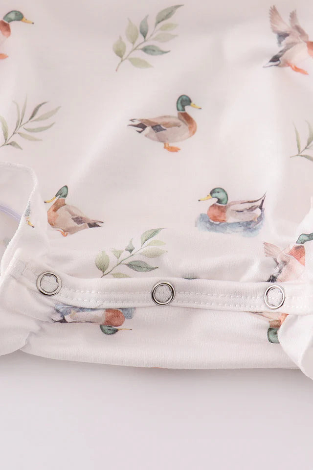 Green Duck Print Bubble