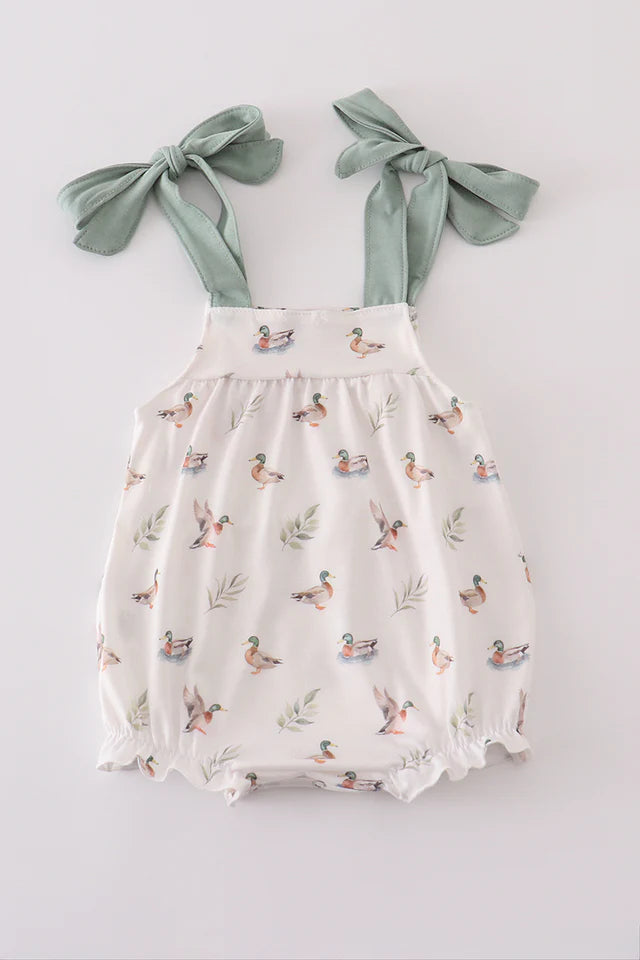 Green Duck Print Bubble