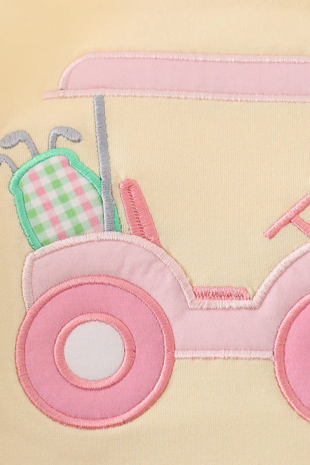 Golf Cart Gingham Bloomer Set