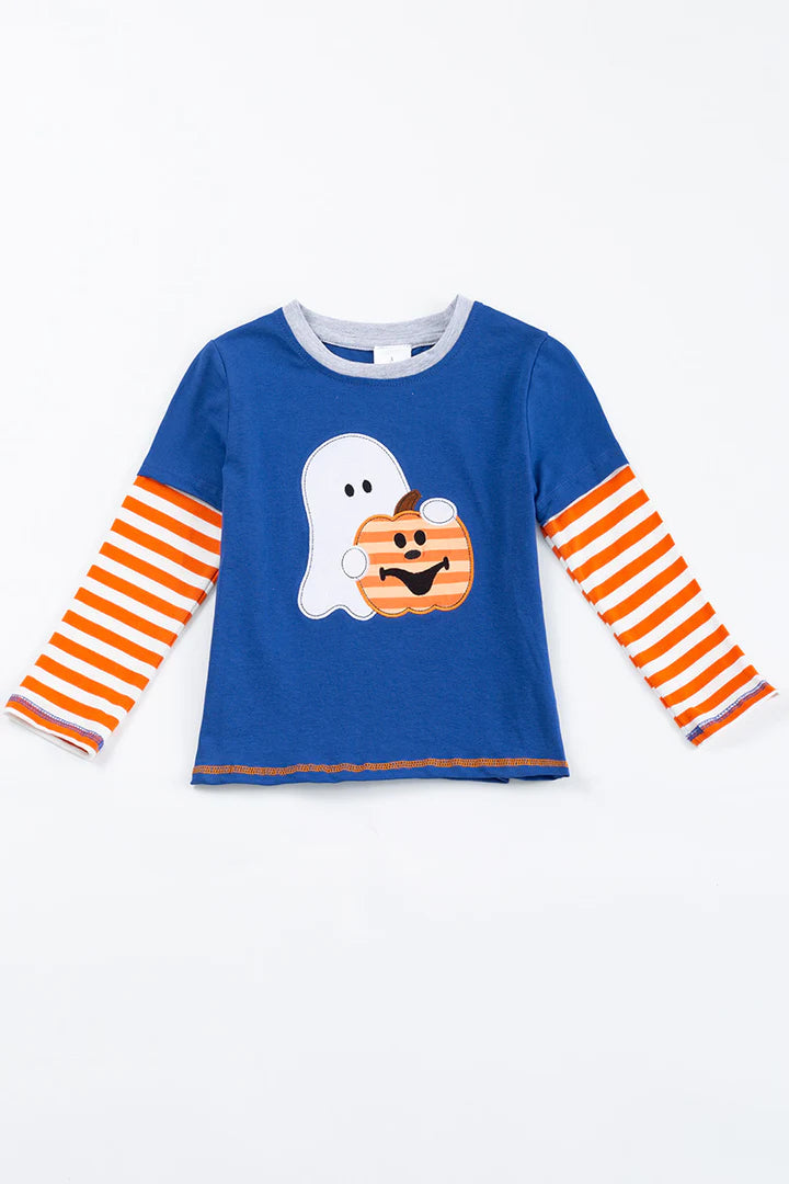 Longsleeve Ghost/Pumpkin Top