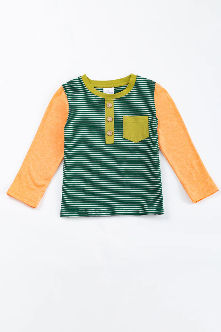 Forest Stiped Pocket Longsleeve