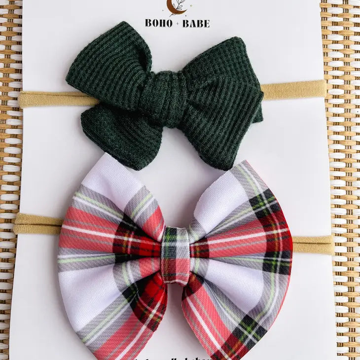 Boho And Babe Holiday Bow Set