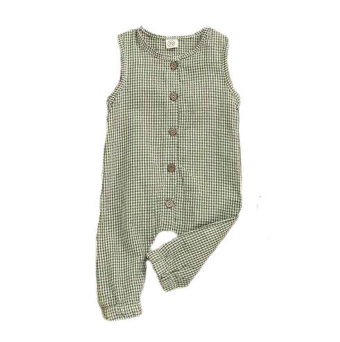 Sleeveless Plaid Jumpsuit