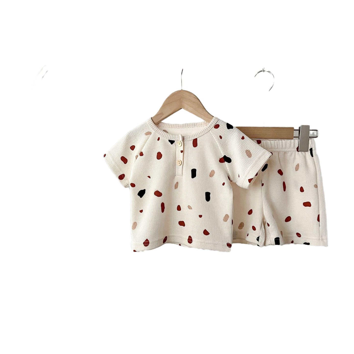 Half-Button Top And Shorts