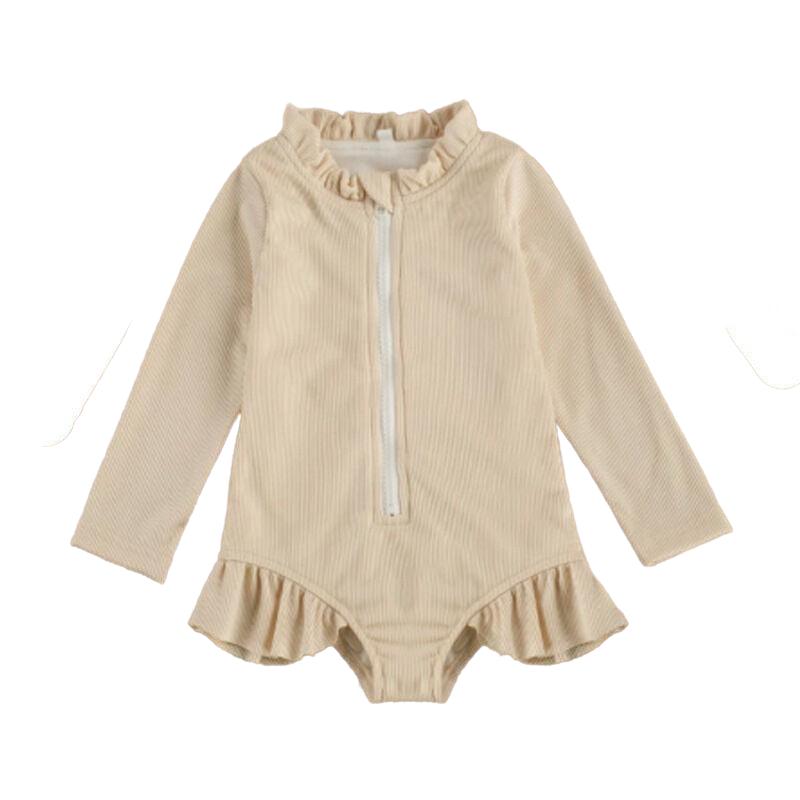 Blush Ruffle Trim Swimsuit