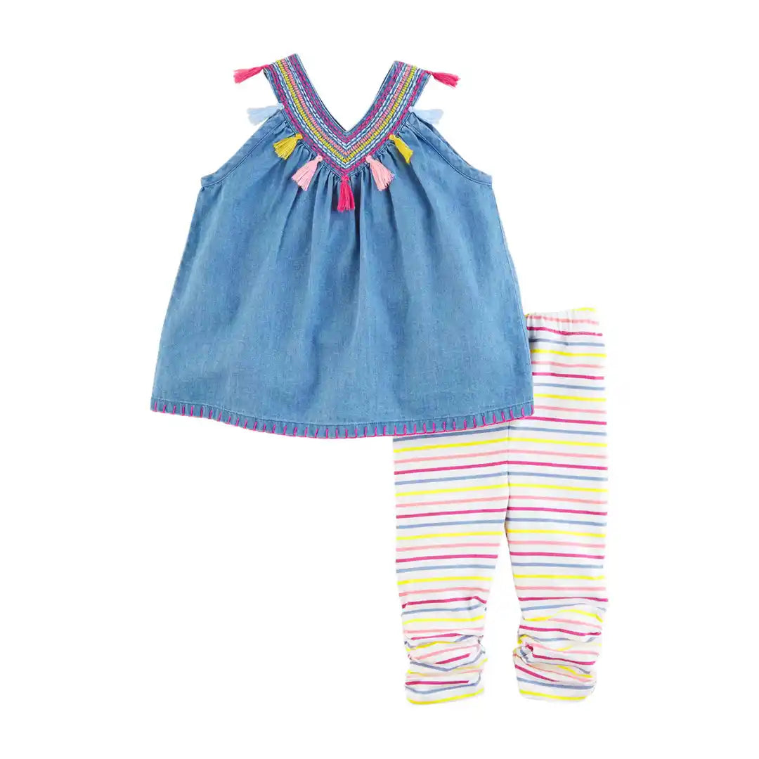 Mudpie Tassel Tunic W/ Leggings - That's So Darling