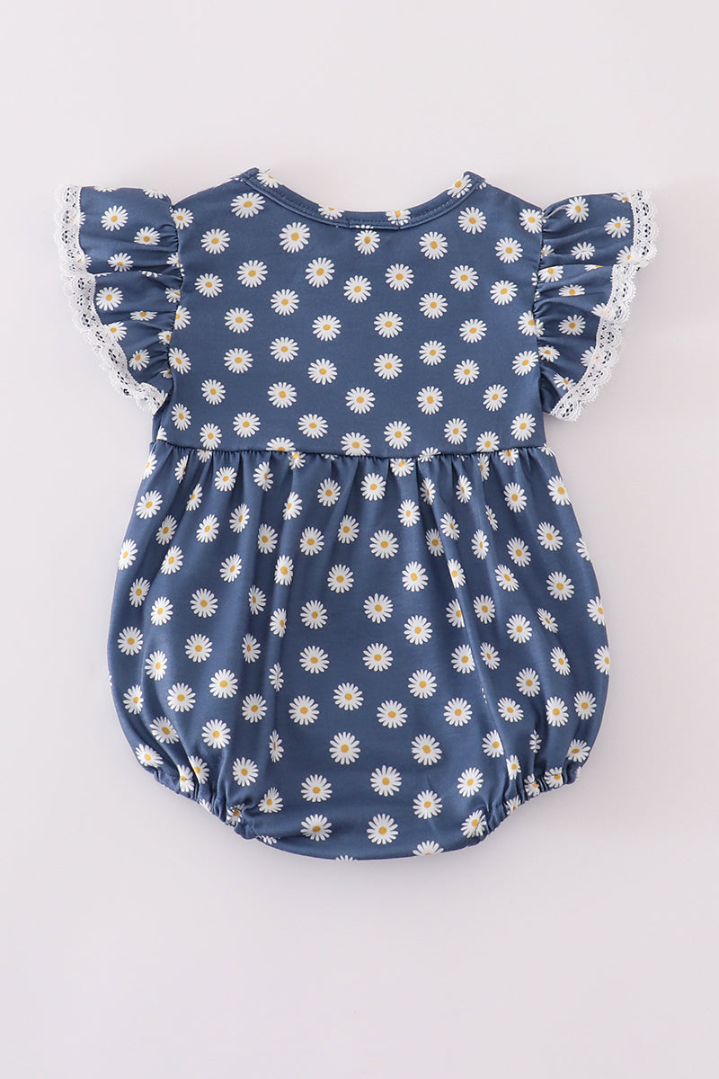 Navy Daisy Girls Bubble