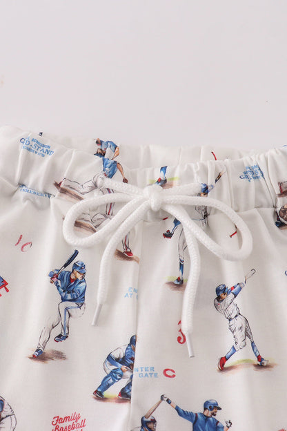 Baseball Pink Ruffles Girls PJs