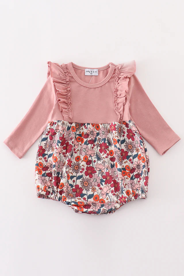 Pink Floral Ruffle Baby Bubble