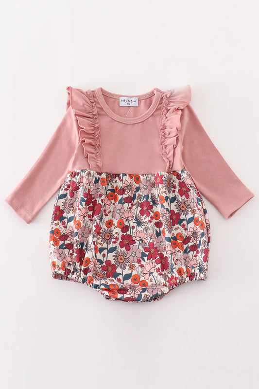 Pink Floral Ruffle Baby Bubble