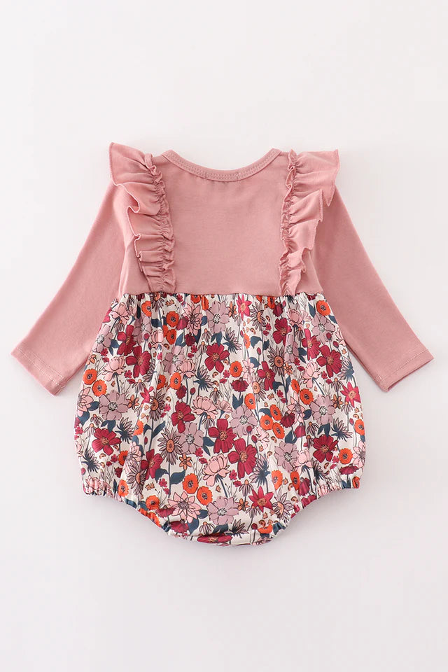 Pink Floral Ruffle Baby Bubble