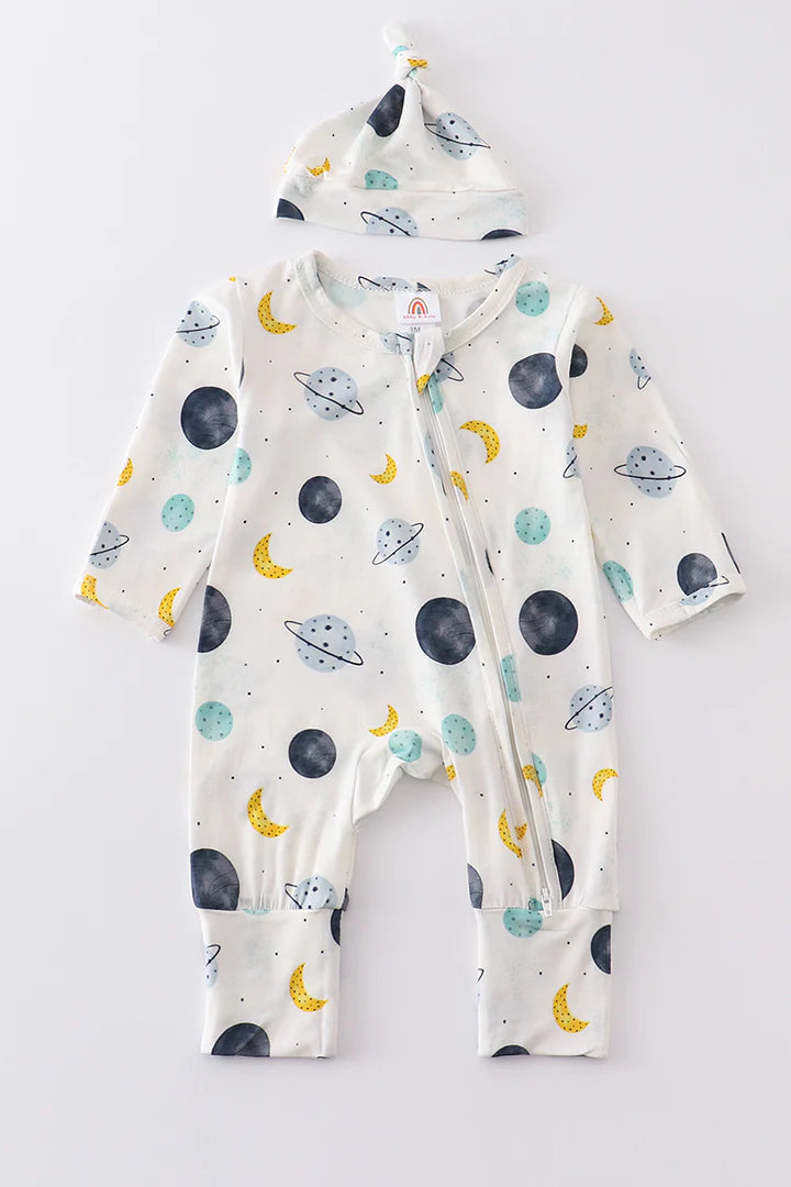 Solar System Bamboo Zip Up