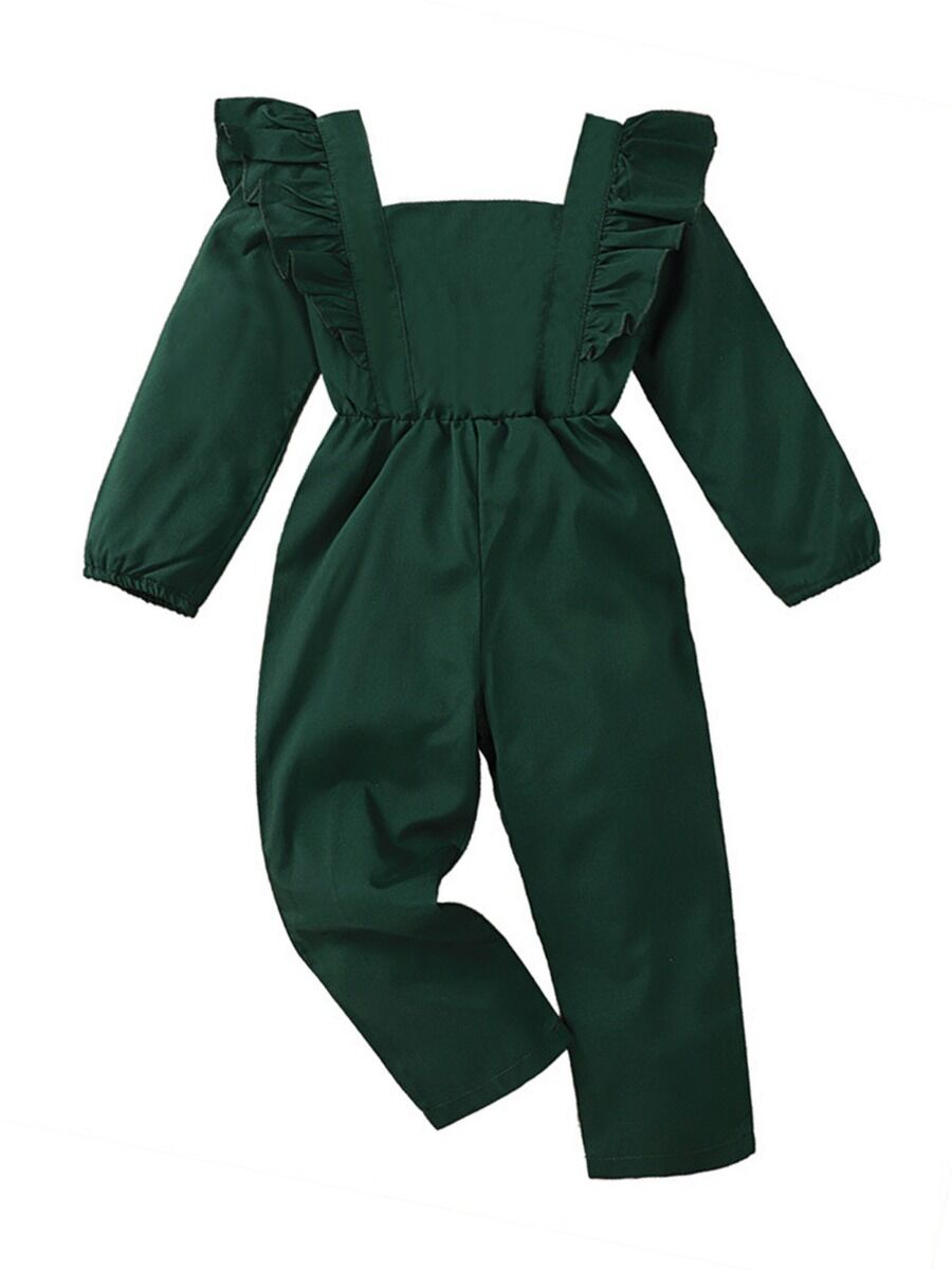 Green Ruffle Romper