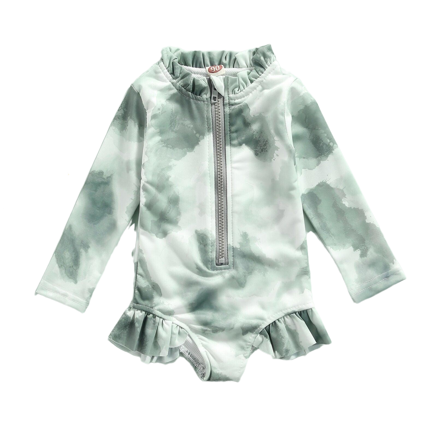 Ruffle Tie-Dye Long Sleeved Swimsuit - That's So Darling