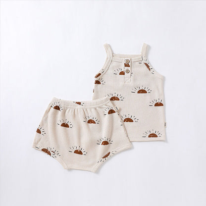 Waffle Knit Tank and Short Set - That's So Darling