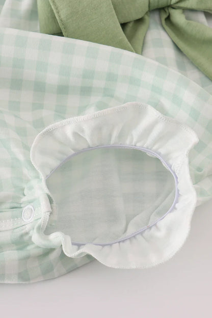 Farm Cow Embroidered Ruffle Bubble
