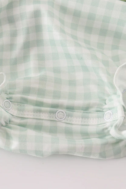 Farm Cow Embroidered Ruffle Bubble