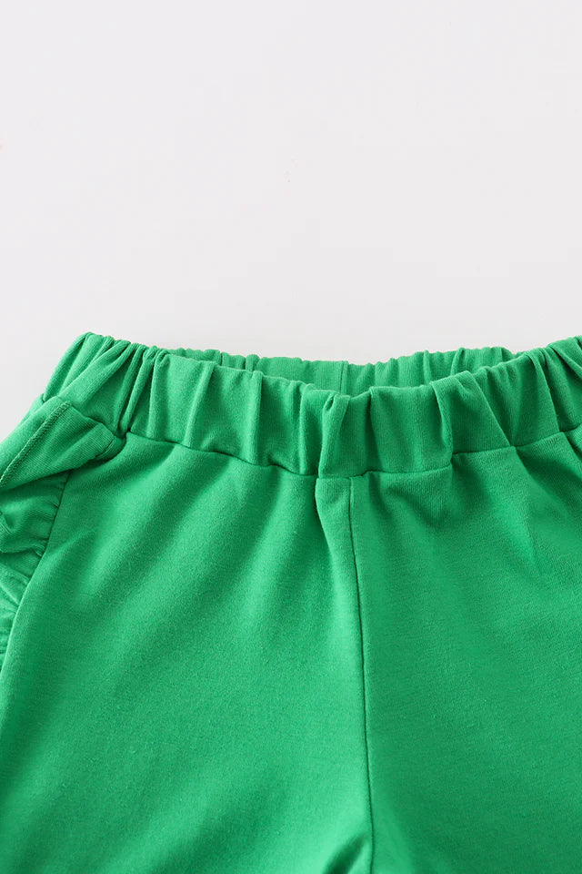 Green Golf Applique Girl Set