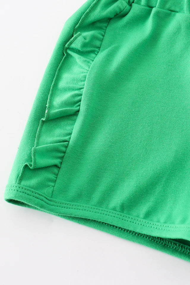 Green Golf Applique Girl Set
