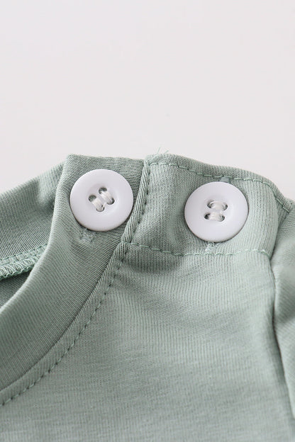 Green Smile Gingham Boys Set