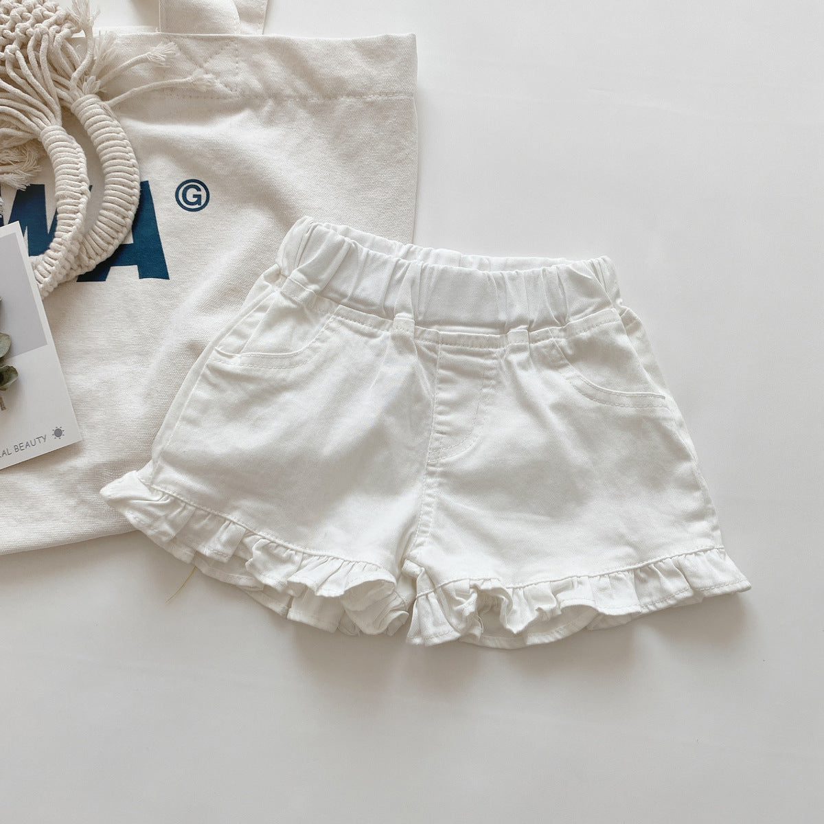 Wood Ear Hem Denim Shorts - That's So Darling