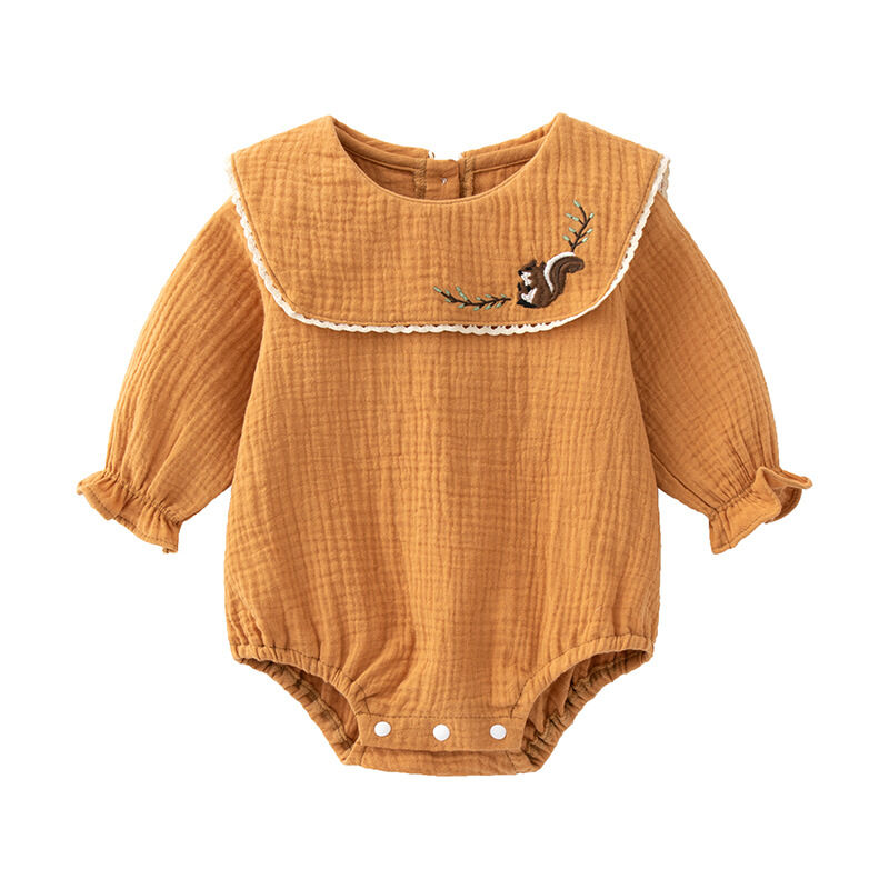 Embroidered Squirrel Bodysuit