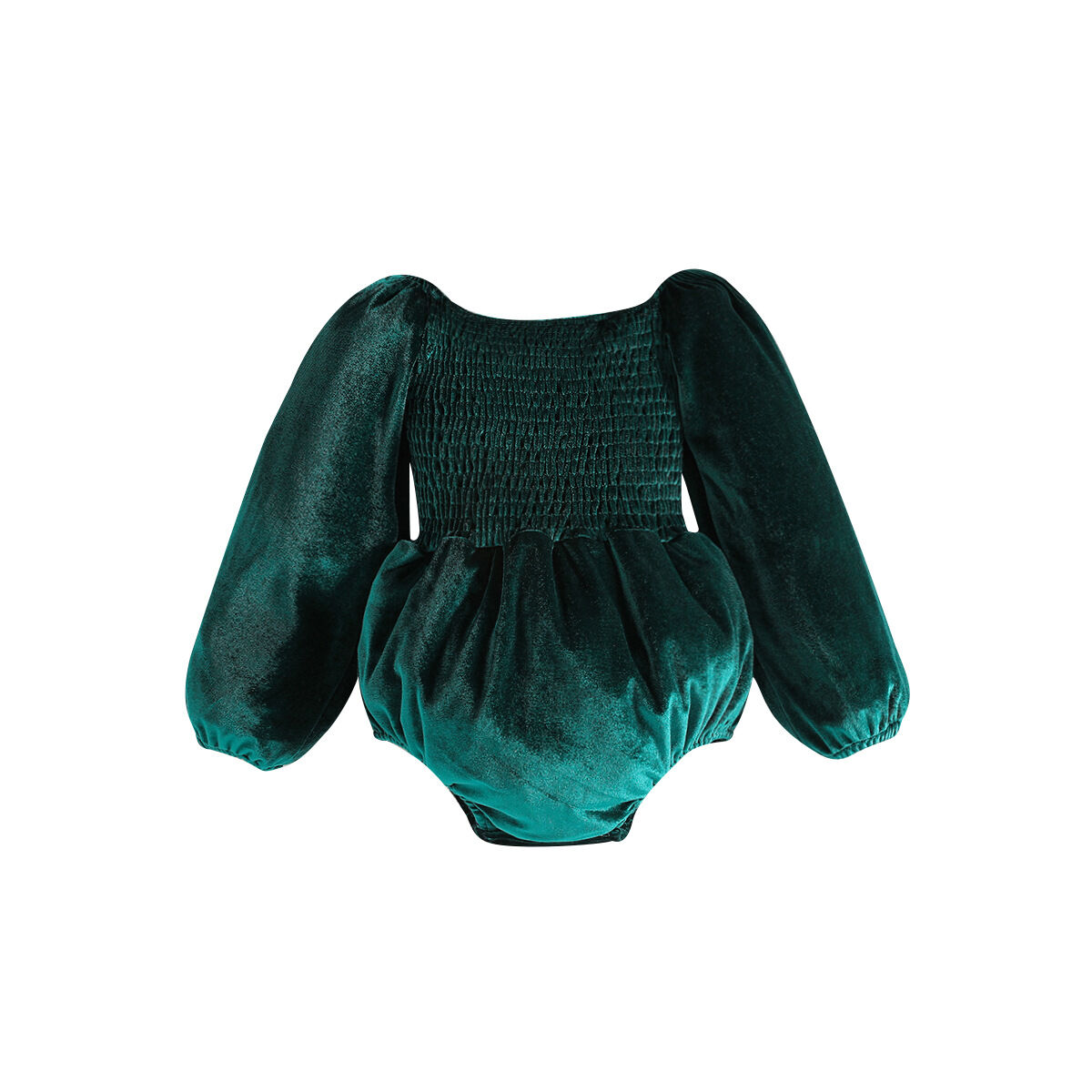 Velvet Smocked Bubble