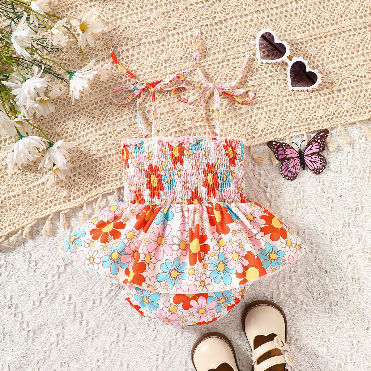 Floral Skirted Onesie - That's So Darling