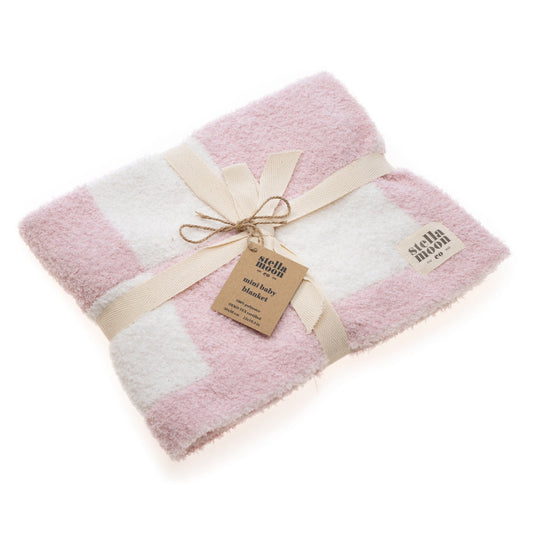 Luxe Checkered Mini Baby Blanket