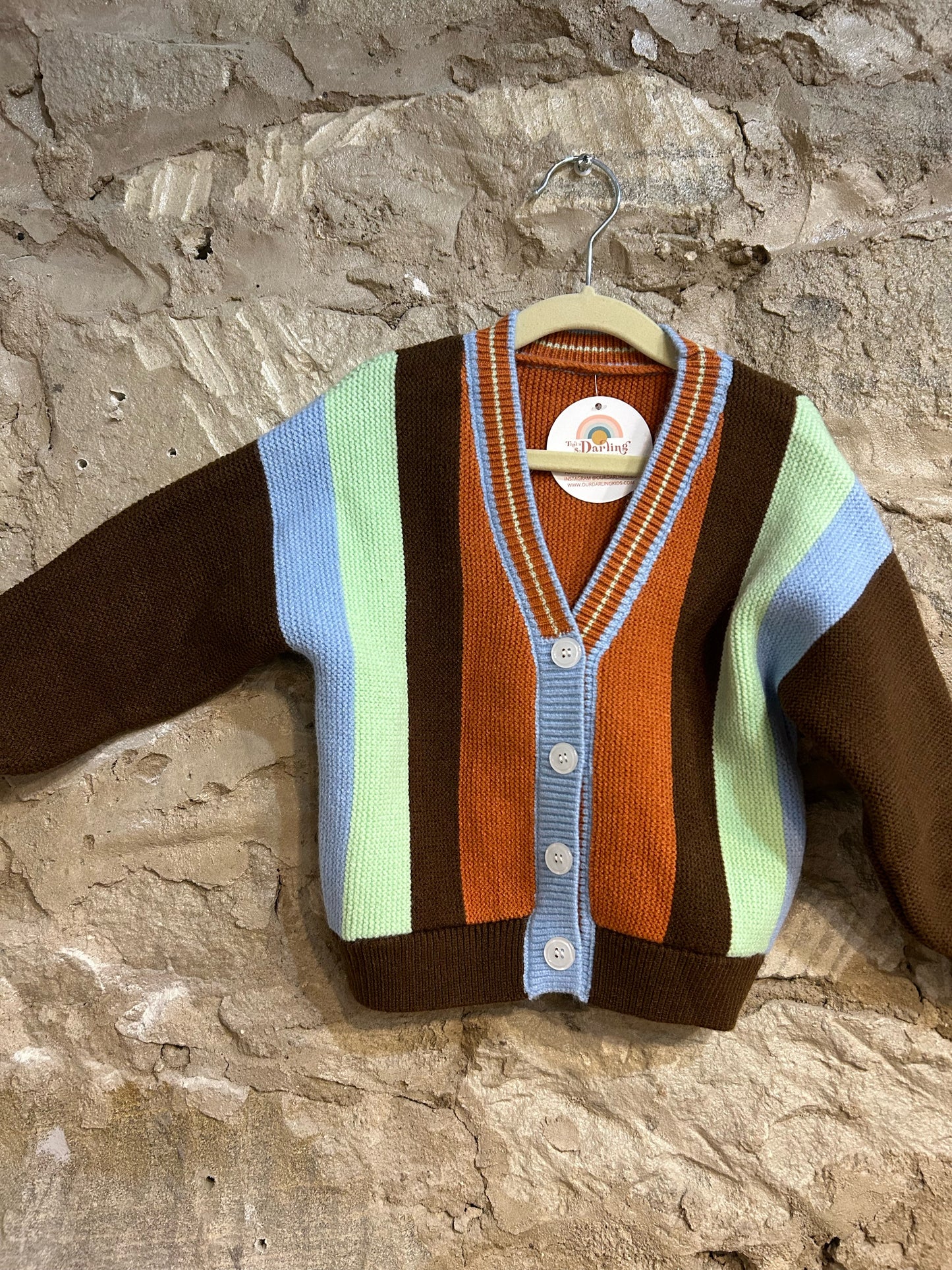 Grandpa Striped Cardigan