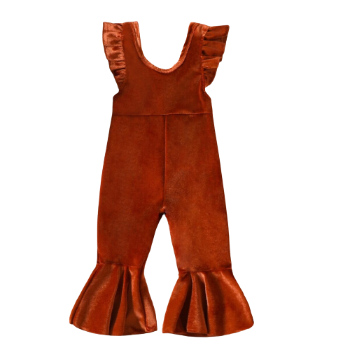 Velvet Open Back Romper
