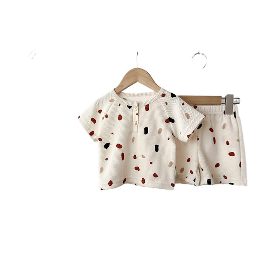 Half-Button Top And Shorts