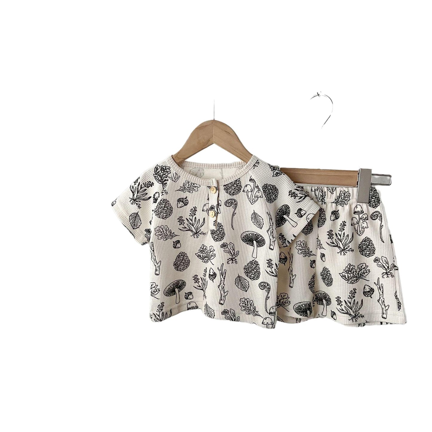Half-Button Top And Shorts