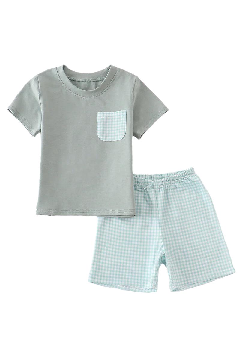 Plaid Pocket Short Set