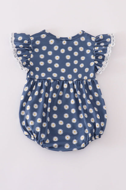 Navy Daisy Girls Bubble